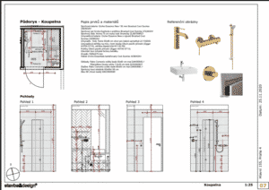 Architektonický návrh - koupelna